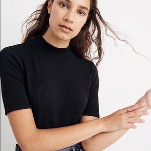 Madewell ribbed mock neck top
